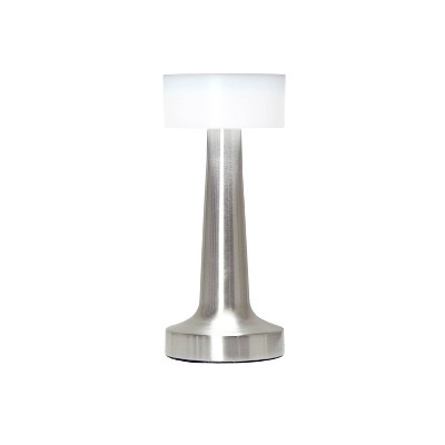 8.5" Silver Cordless Touch Sensor Desk Lamp with Dimming