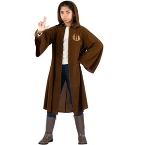 HalloweenCostumes.com One Size Fits Most   Star Wars Jedi Robe for Kids | Star Wars Costumes, Brown - 1 of 4