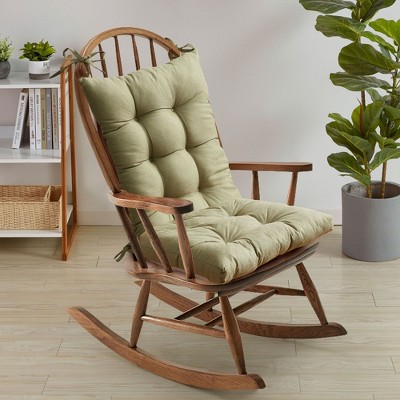 Rocking Chair Cushion 2 Piece Tufted Non Slip Set of Upper and Lower Cushions by Sweet Home Collection®