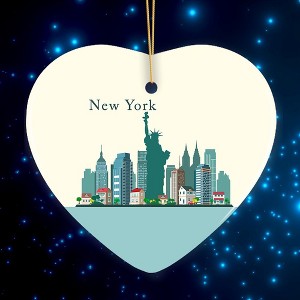 New York City Ornament, Minimalist NYC Christmas Decoration| OrnamentallyYou - 1 of 4