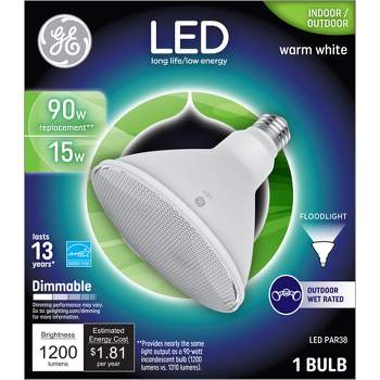 GE LED 90W PAR38 Outdoor Floodlight Light Bulb Bright White