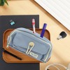 Unique Bargains Pencil Case Large Capacity Buttons Design for Office Organizer - 2 of 4