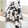 Lomsoe Black and White Print Blanket Soft Flannel Blanket, Cozy Blanket and Throw for Adults Kids Boys Teens Warm Throw All-Season for Couch Sofa Bed - 3 of 4