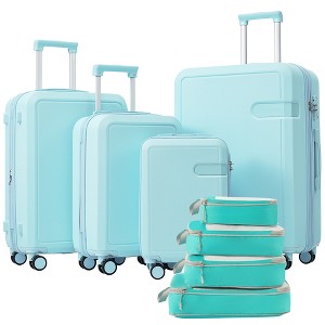 YONWAY Luggage Sets 4 Piece, with Compression Packing Cubes, Hardside Expandable Suitcase Set, with TSA Lock and Spinner Wheel - 1 of 4