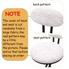 HDZNVF Round Print Bar Stools Set of 2 Black Metal Upholstered Chairs Counter Stools - 4 of 4