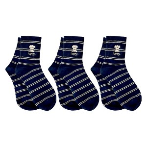 Anna-Kaci Women's 3-Pair Pack Cotton Blend Crew Socks with Cute Dogs Embroidery Design - 1 of 3