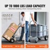 VEVOR Aluminum Folding Hand Truck, 4 in 1 Design 1000 lbs Capacity, Heavy Duty Industrial Collapsible cart, Dolly Cart with Rubber Wheels - 3 of 4