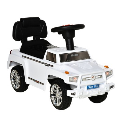 Kids Ride on Push Car, SUV Style Sliding Walking Car for Toddle with Horn, Music, Working Lights, Hidden Storage and Anti-dumping System