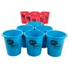 Toy Time Large Pong Outdoor Game Set with 12 Buckets, 2 Balls, and Carrying Tote – Blue and Red - 4 of 4