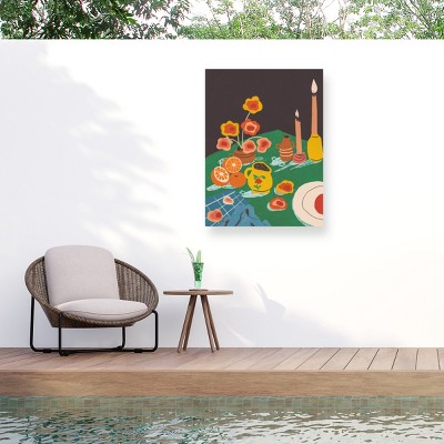 Trademark Fine Art - Gigi Rosado  Green table Matted Framed Art