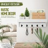 LunaLulinlk Key and Mail Holder Wall Mount - Wooden Hanging Organizer with 5 Sturdy Keys Hooks and Shelf (White, 14-inch) - 2 of 4