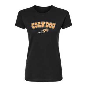 Women's - Instant Message - Corn Dog Fitted Graphic T-Shirt - 1 of 4