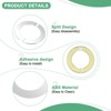 Unique Bargains 304 Stainless Steel Self-Adhesive Durable Mirror-Polished Escutcheon Plate 2 Pcs - 2 of 4
