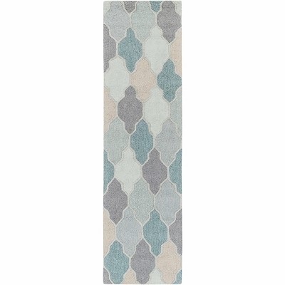 Hauteloom Monteview Sage&Teal Geometric Wool Rug