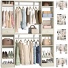 Besiost Wooden Walk-In Closet System Storage with Drawer and Hanging Rods - 3 of 4