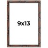 PosterPalooza | 9x13 Thin Bamboo Picture Frame, UV Acrylic, 2 Finishes - Gold and Brown - 2 of 4