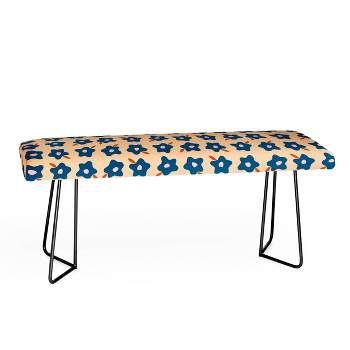 Maritza Lisa Wonky Blue Spring Flowers Bench Blue - Deny Designs