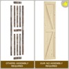 Bifold Barn Door with Hardware Track Kit,Bi-Fold Sliding Closet Doors,Pine,Easy Assembly - 2 of 4