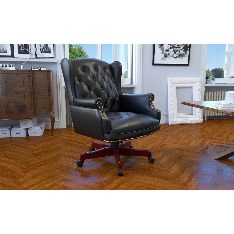 Wingback Traditional Chair Black - Boss Office Products, 3 of 10