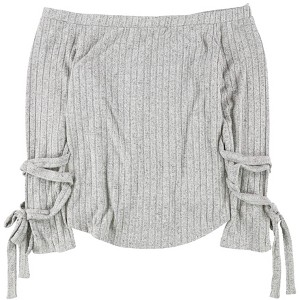 1.STATE Womens Tie Sleeve Cold Shoulder Blouse - 1 of 2