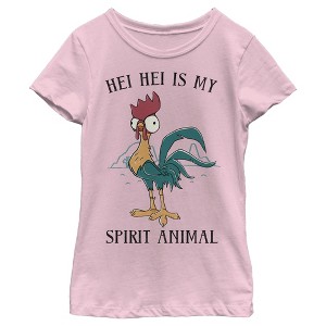 Girl's Moana Hei Hei Spirit Animal T-Shirt - 1 of 3