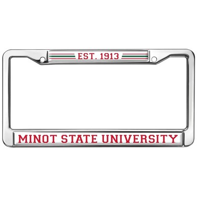 Minot State University School Logo Full Size Standard License Plate Metal Frame