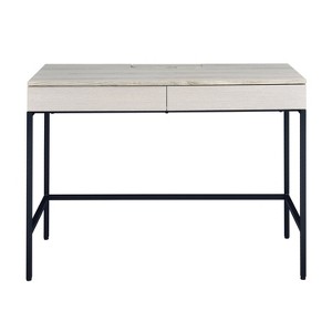 PAGED Home Office Desk 47" L Modern Writing Desk with 3 Storage Drawers and 2-Tier Shelf for Office, Study - 1 of 4