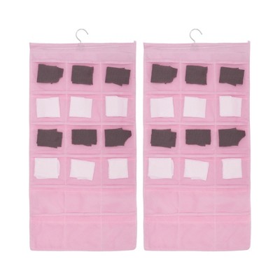 Unique Bargains Houseware 18-Pocket Double-Sided Hanging Closet Underwear Organizer