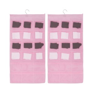 Unique Bargains Houseware 18-Pocket Double-Sided Hanging Closet Underwear Organizer - 1 of 4