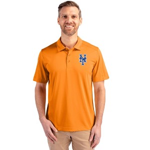 New York Mets Cutter & Buck Prospect Eco Textured Stretch Recycled Mens Short Sleeve Polo - 1 of 1