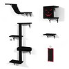 DOMETOUR 5 Pcs Wall Mounted Cat Climber Set, Floating Cat Shelves and Perches, Cat Activity Tree with Scratching Posts - 3 of 4