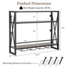 MOEPISY 3 Tiers Industrial Wall Mounted Wine Rack with Glass Holder and Metal Frame - 4 of 4