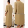 Lars Amadeus Men's Short Sleeves Button Loose Fit Loungewear Gown Nightwear - 4 of 4