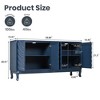 59" Modern Sideboard Buffet Cabinet with Adjustable Shelves, Storage Cabinet w/ Wavy Pattern Four Doors, Coffee Bar Cabinet for Entryway, Living Room - 3 of 4