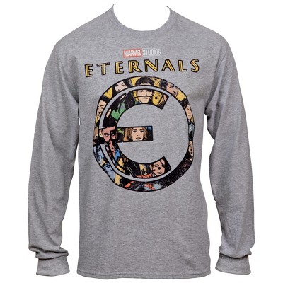 Adult Marvel The Eternals Symbol Classic Characters Profiles Long Sleeve T-Shirt