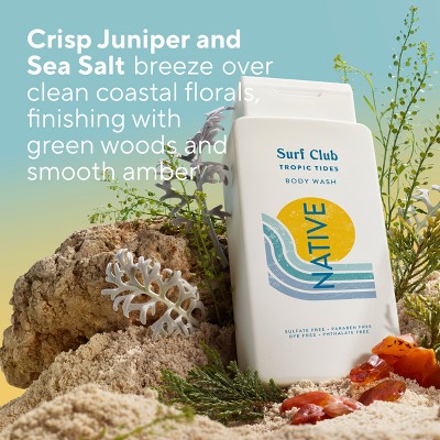 Native Limited Edition Surf Club Body Wash - Tropical Tides - 18 fl oz: Moisturizing, Hydrating, Nourishing, Dye-Free