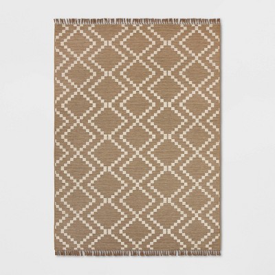 Braided Outdoor Rug With Fringe Neutral/ivory - Threshold™ Designed With  Studio Mcgee : Target