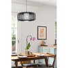 Urban Ambiance Luxury Natural Indoor Pendant,  10''H x 16"W x 16''D,  Black Rattan Finish, UHP4533 - 2 of 4