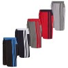 Mens Moisture Wicking Athletic Basketball & Gym Workout Shorts with Pockets Multipack, Up to 3XL, Pack of 5 - 2 of 4
