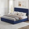 Upholstered Queen Platform Bed Frame with 4 Storage Drawers, PU Leather with Button Tufted, Wooden Slats Support, No Box Spring Needed, Noise-Free - 4 of 4
