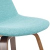 Sapphtopaz Modern Bar Stool Upholstered Dining Chairs with Curved Seat and Backrest Counter Height Barstools Set of 2 for Kitchen Island - 2 of 4