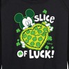 Women's - Disney - Slice Of Luck Lightweight French Terry Wide Neck Long Sleeve Shirt - 2 of 4