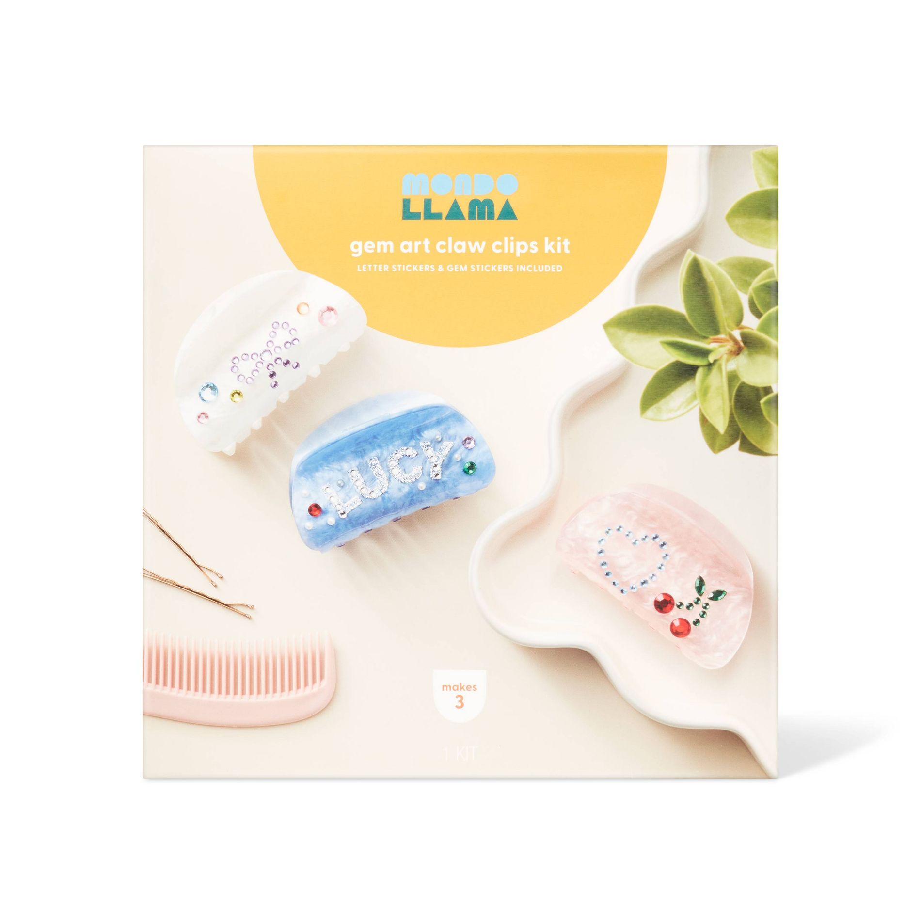 3ct Custom Claw Clips Craft Kit Gift - Mondo Llama™