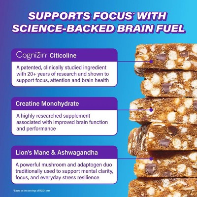 MOSH Oatmeal Chocolate Chip High Protein Bars with Creatine - 20g Protein - 8.44oz/4ct