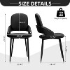 DYHOME Dining Chairs Modern Kitchen Chairs Set of 4, PU Leather Restaurant Chairs - 2 of 4