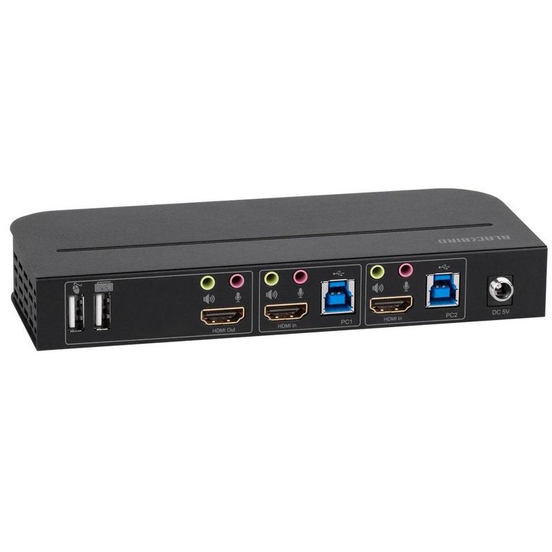 Monoprice Blackbird 4K HDMI 2.0 and USB 3.0 2x1 KVM Switch, 4K@60Hz, HDR, YCbCr 4:4:4, HDCP 2.2, Share 2 Computers with 1 Keyboard Mouse Monitor, 3 of 7