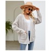 Coolmee Cardigan Sweaters for Women Fall Fashion Casual Long Sleeve Open Front Knit Cardigans Jacket Coat - 3 of 4