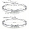White Gold Plated Bracelet with 5A Cubic Zirconia - Women's Jewelry for Mother's Day, Valentine's Day, Christmas Gifts - 4 of 4