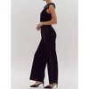 Women's Wide Leg Jumpsuit With Sequin Bow Shoulder - entro - 3 of 4