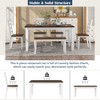 Whisen Rustic Style 6-Piece Dining Room Table Set with 4 Upholstered Chairs and 1 Bench - 3 of 4
